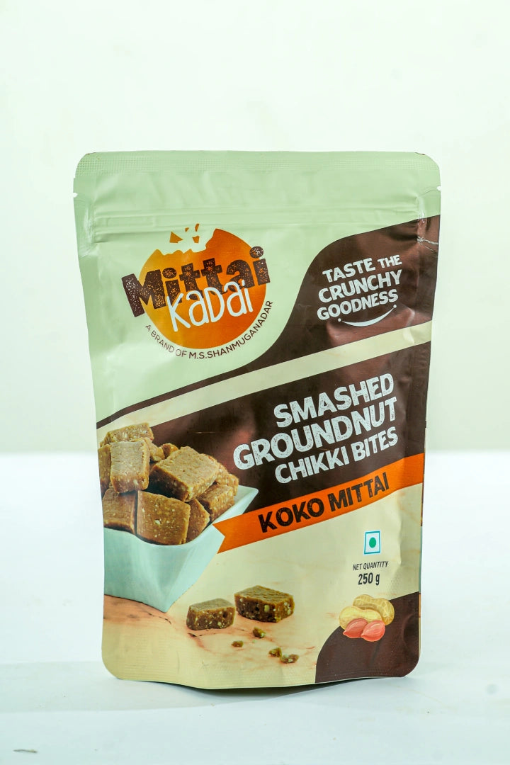 Smashed Peanut Chikki Bites